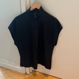 Black Massimo Dutti womens tunic top